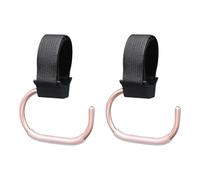 Lot de 2 crochets rotatifs à 360° pour poussette - Design en métal solide - Maintien sûr pour les courses - Activités de plein air