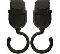 Lot de 2 Crochets Universels "Poussettes" 10cm Noir Noir G