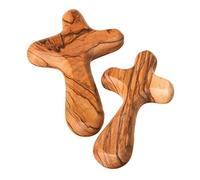 Lot de 2 croix en bois d'olivier