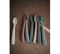 Lot de 2 cuillères 1er âge en silicone beige + rose blush TU