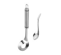 Lot de 2 cuillères à boulettes de viande en acier inoxydable 304 pour une | Cuillère à façonner perforée, cuillère séparée, libération lisse pour bœuf, porc, poulet, poisson, boulettes de légumes