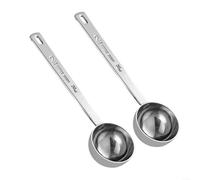Lot de 2 cuillères à café en acier inoxydable - Cuillère doseuse de 30 ml pour café/thé/pâtisserie | Résistant à la corrosion et à suspendre (argenté)