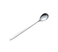 Lot de 2 cuillères à café glacé en acier inoxydable avec long manche rond de 16 cm