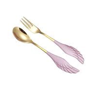 Lot de 2 cuillères à expressos en acier inoxydable pour café, sucre, dessert, gâteau, crème glacée, soupe, antipasto, cappuccinos
