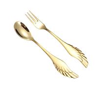 Lot de 2 cuillères à expressos en acier inoxydable pour café, sucre, dessert, gâteau, crème glacée, soupe, antipasto, cappuccinos