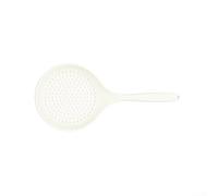 Lot de 2 cuillères à fente en silicone, passoire à long manche, écumoire résistante à la chaleur pour huile chaude, outil de cuisine facile à nettoyer (blanc)