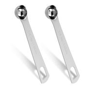 Lot de 2 cuillères à mesurer 1/4 cuillère à café 1/4 cuillère à café 1,25 ml 1,25 cc cuillère à soupe cuillère à mesurer en acier inoxydable mini cuillères à mesurer à manche court cuillère à café