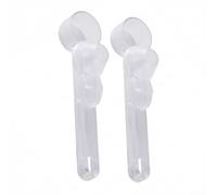 Lot de 2 cuillères à mesurer coulissantes avec entonnoir intégré pour une portion constante de café, sucre, cacao ou poudre de protéines (transparent)