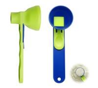 Lot de 2 cuillères à mesurer en cuillère entonnoir pour poudre de protéines, grande cuillere doseuse, cuillère à formule portable, poignée coulissante, formule cuillère à formule échelle, entonnoir