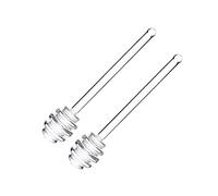 Lot de 2 cuillères à Miel en Verre - Mini bâtonnets en nid d'abeille - pour mélanger Le sirop - Petits mélangeurs à Miel - pour Le thé