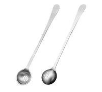 Lot de 2 cuillères à olives, écumoire, cuillère en acier inoxydable, petite écumoire, cuillère de cuisine. Cuillère à confiture multifonctionnelle