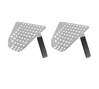 Lot de 2 cuillères à pop-corn en acier inoxydable 304 avec trous, cuillère utilitaire ergonomique à poignée unique, outil de remplissage rapide pour aliments, frites