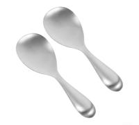 Lot de 2 cuillères à riz à grande tête pour la cuisine buffet | Tête de cuillère extra large, sert des portions généreuses, préparation des repas plus rapide, idéale pour les buffets