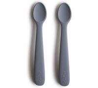 Lot de 2 cuillères bébé en silicone - gris