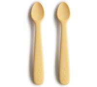 Lot de 2 cuillères bébé en silicone - Jonquille pâle