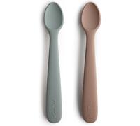 Lot de 2 cuillères bébé en silicone - Pierre / Mauve nuageux