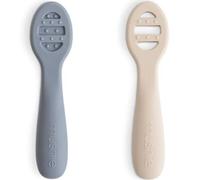 Lot de 2 cuillères d'apprentissage bleu, écru TU