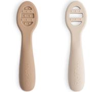 Lot de 2 cuillères d'apprentissage marron, écru TU