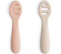 Lot de 2 cuillères d'apprentissage rose, écru TU