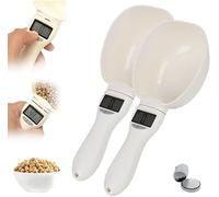 Lot de 2 cuillères doseuses numériques électroniques avec écran LCD - 800 g/0,1 g - Haute précision - Avec cuillères doseuses - Pour aliments, café, chiens et chats