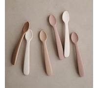 Mushie – Lot de 2 cuillères en silicone sans BPA – Blush/Shifting Sand