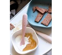 Lot de 2 cuillères ergonomiques 1er âge rose pâle TU