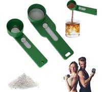 Lot de 2 cuillères multifonctions avec entonnoir intégré, pelle à poudre sans désordre, entonnoir de mesure multifonctionnel pour une distribution facile, cuillères à café et système d'entonnoirs pour