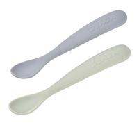 Lot de 2 cuillères silicone 1er âge avec boîte de transport Duo nature