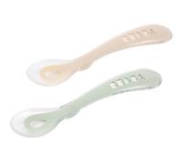 Lot de 2 cuillères silicone 2ème âge Duo Argile Vert de gris
