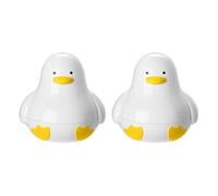 Lot de 2 cuiseurs à œufs pour micro-ondes - 4 œufs durs et moyens - Cuiseur à œufs durs - Cuiseur à œufs durs et moyens - Cuiseur de canard - Pocheuse à œufs à la coque