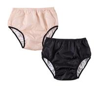 Lot de 2 Culottes en Plastique pour Incontinence,Lavables Pantalons en Plastique à Enfiler pour Adulte Couvre-Couches pour Adultes Sous-Vêtements étanches(Multi-colored,3XL)