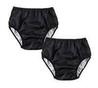 Lot de 2 Culottes en Plastique pour Incontinence,Lavables Pantalons en Plastique à Enfiler pour Adulte Couvre-Couches pour Adultes Sous-Vêtements étanches(Black,3XL)