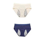 Lot de 2 Culottes Menstruelles en Coton pour Adolescentes et Filles Slips Menstruels À Flux Abondant Protection Supplémentaire Sous-Vêtements Hipster Culottes Confortables Culottes Extensible