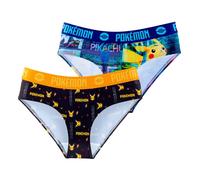 Culotte Fille Pikachu, sous-vêtement Enfant Doux & Confortable (Lot de 2) 8 ans/10 Ans