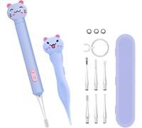 Lot de 2 cure-oreilles à LED - En silicone - Nettoyeur nasal - Pour bébé - Pour adultes et enfants - Pour retirer le mucus nasal - Violet