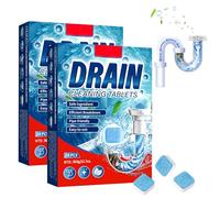 Lot de 2 cure-pipes extrêmement puissants, 2026 nouveaux cure-pipe, nettoyeurs de canalisations, nettoyants pour toilettes, nettoyants pour toilettes, 48 pièces, cure-pipes, nettoyeurs de canalisatio