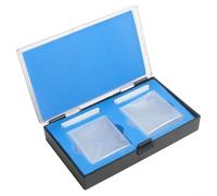 Lot de 2 cuvettes en quartz 50 mm avec chemin de lumière, 2 côtés transparents et 2 côtés givrés, cellule spectrophotomètre UV 190-2500 nm avec couvercle, résistant à la chaleur jusqu'à 600 °C pour