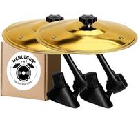 Lot de 2 cymbales de voiture montées sur grille d'aération Doré Diamètre 14 cm Mini Drum Crash Cymbale pour un plaisir rythmique sans fin sur la route Cadeau pour amateur de musique