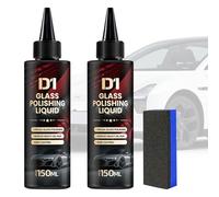 Lot de 2 D1 Glass Polishing Liquid Nettoyants pour Vitres de Voiture, Élimine Rayures, Film d’Huile et Jaunissement, Polissage pour Pare-Brise et Lunette Arrière, Liquide pour une Vision Claire