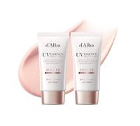 [Lot de 2] d'Alba | Truffe blanche italienne Waterfull Purple Tone-up Sunscreen 50 ml, SPF/SPF 50+PA++++, crème hydratante rose pure et végétalienne, hydratante rose hybride pure et végétalienne