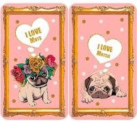 Lot de 2 dalles de couvre-feu avec design chien - Set de planches pour protection de cuisson, 52 x 30 cm