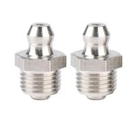 Lot de 2 de graisse métriques M10 x 1 droits en acier inoxydable pour machines agricoles automobiles Filetage 10 mm