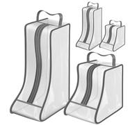 Lot de 2 de rangement portables pour bottes hautes et courtes pour femmes, de rangement imperméables pour les voyages et le quotidien, gris, gris