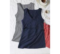 Lot de 2 débardeurs grossesse effet croisé Fiona marine 42/44