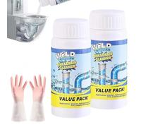 Lot de 2 déboucheurs Vollstern Wild, Gluckaro - Élimine rapidement les taches et les odeurs tenaces - Facile à utiliser - Convient pour le nettoyage des éviers de cuisine et des toilettes
