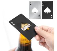Lot de 2 décapsuleurs de bière en acier inoxydable - En forme de carte de crédit