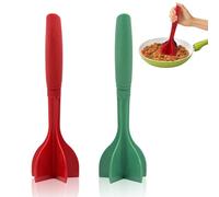 Lot de 2 déchiqueteuses à viande, hachoir à viande hachée multifonctionnel, résistant à la chaleur, broyeur de viande pour bœuf, hamburger, légumes, fruits (rouge et vert)