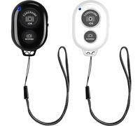 Lot de 2 déclencheurs à distance sans fil pour appareil photo, selfie pour photos et vidéos, télécommande sans fil pour iPhone/Android, dragonne et batterie incluses