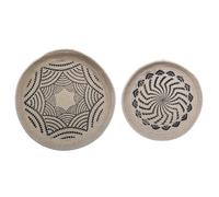 Lot de 2 Déco Murale - Panier Jute - Ø50 x 5,4 cm - Beige