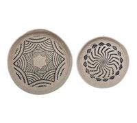 Lot de 2 Déco Murale - Panier Jute - Ø50 x 5,4 cm - Beige Beige G